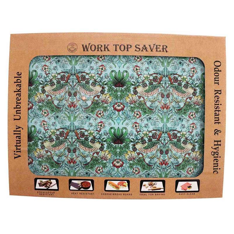 Dyme Glass Bench Saver - Strawberry Thief Aqua image number 0